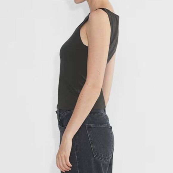 SUNDAY BEST Aritzia Black Stretch Tank Top Womens Large - Picture 10 of 13